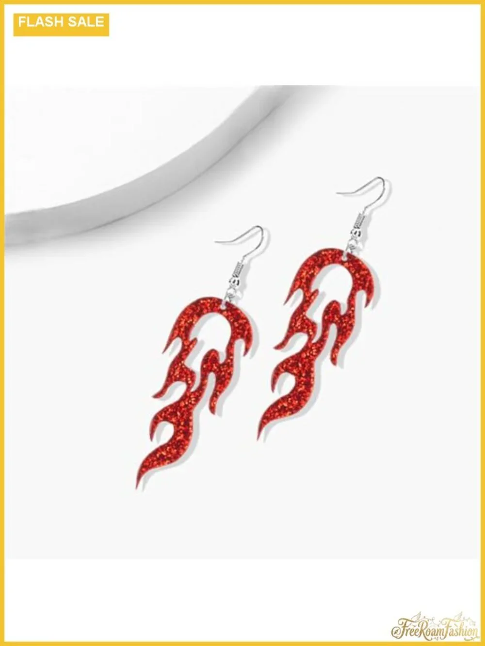Flame Fire Earrings Women Lightweight Geometric Gothic Halloween Jewelry